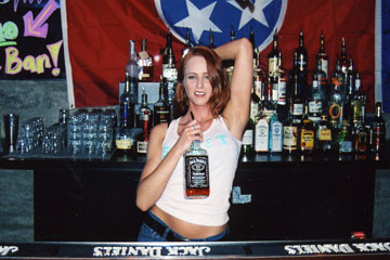 Graduate of our Nashville Bartending School taken on-the-job in Nashville!