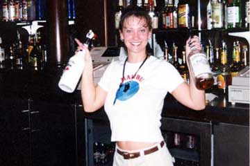 Graduate of our Nashville Bartending School taken on-the-job in Nashville!