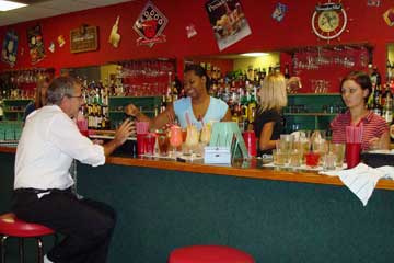 Actual classroom photos taken at the American Bartending School of Tampa, Florida.