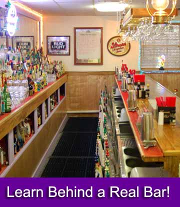 Learn behind an actual bar from our qualified instructors at the Professional Bartending Institute of Columbus, Ohio!