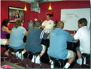 Learn behind an actual bar the New England Bartending School 2-day course held in Portland, Maine.